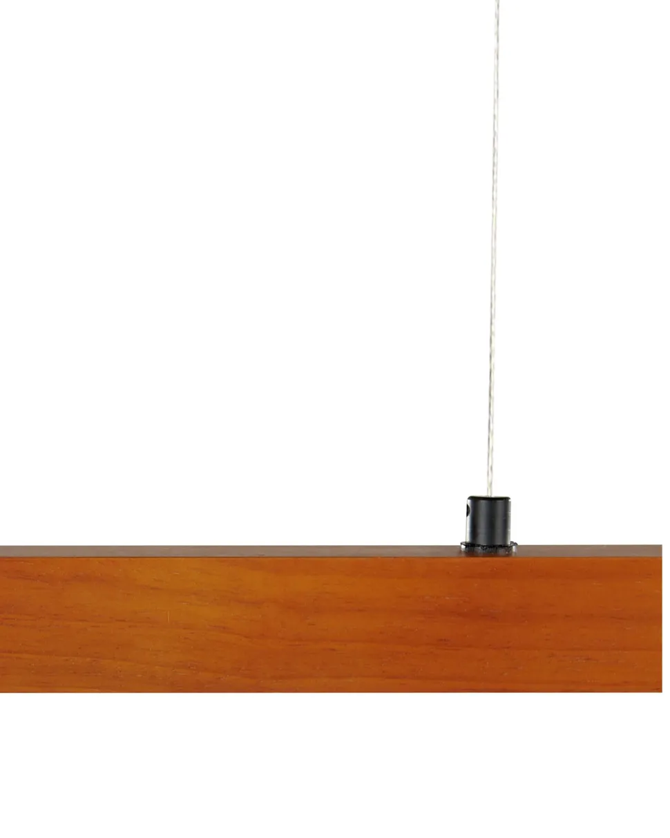 Candeeiro Suspenso Led Com Escurecimento Em Madeira Escura Stewarts