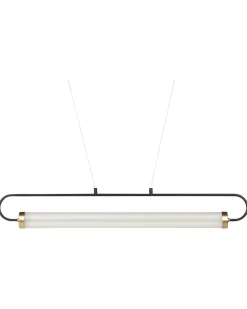 Candeeiro Suspenso Led Em Metal Preto Henry