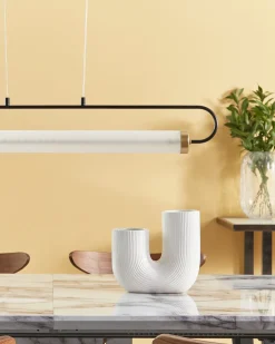 Candeeiro Suspenso Led Em Metal Preto Henry