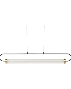 Candeeiro Suspenso Led Em Metal Preto Henry