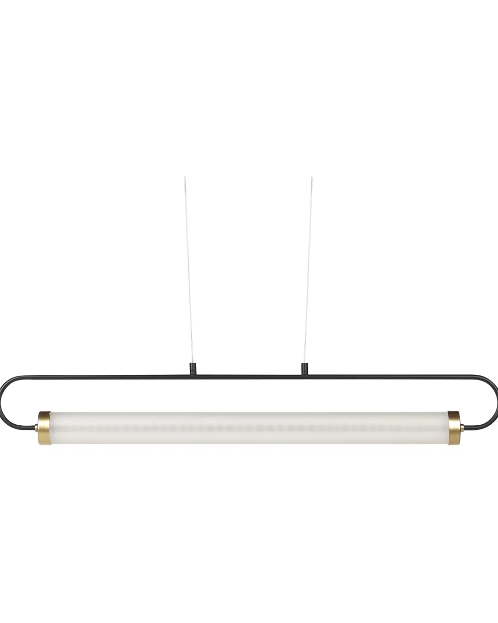 Candeeiro Suspenso Led Em Metal Preto Henry