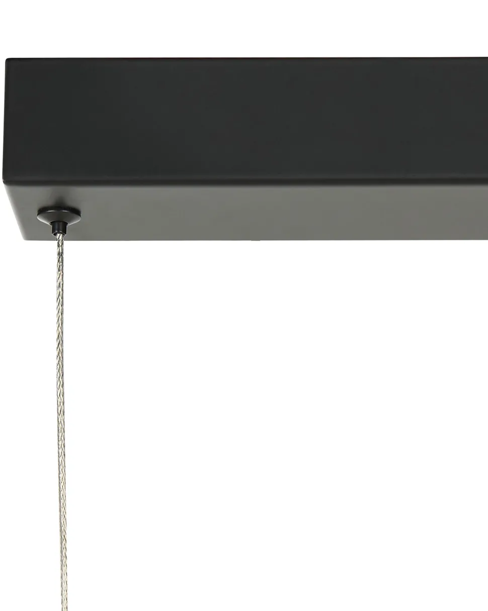 Candeeiro Suspenso Led Em Metal Preto Henry