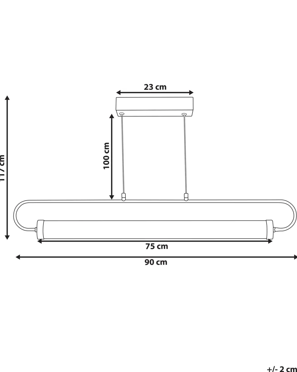 Candeeiro Suspenso Led Em Metal Preto Henry