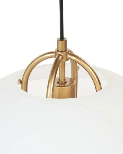 Candeeiro Suspenso Para 3 Lampadas Em Metal Dourado Nattai