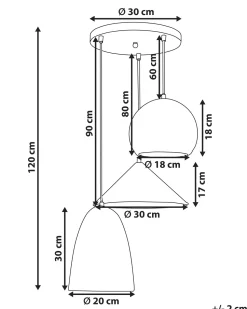 Candeeiro Suspenso Para 3 Lampadas Em Palha Multicolor Endrick