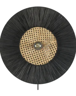 Candeiro De Parede Em Papel Preto 50 Cm Yaapi