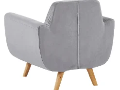 Capa De Poltrona De Veludo Cinzento Bernes