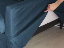 Capa De Sofa 3 Lugares Azul Escura Gilja