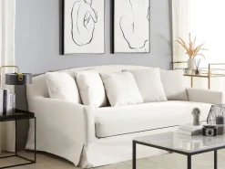 Capa De Sofa 3 Lugares Branca Gilja