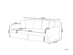Capa De Sofa 3 Lugares Branca Gilja