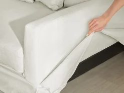 Capa De Sofa 3 Lugares Branca Gilja