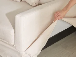 Capa De Sofa 3 Lugares Creme Gilja