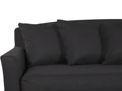 Capa De Sofa 3 Lugares Preta Gilja