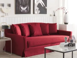 Capa De Sofa 3 Lugares Vermelha Gilja