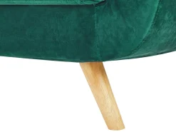 Capa Para Sofa De 2 Lugares De Veludo Verde Bernes
