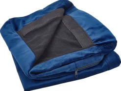 Capa Para Sofa De 3 Lugares De Veludo Azul Bernes