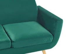 Capa Para Sofa De 3 Lugares De Veludo Verde Bernes