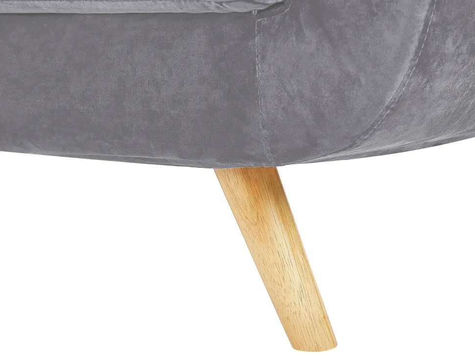 Capa Para Sofa De 3 Lugares De Veludo Cinzento Bernes