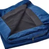 Capa Para Sofa De 2 Lugares De Veludo Azul Bernes