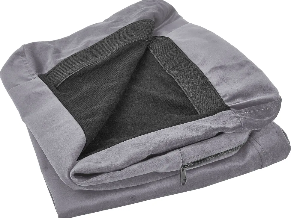 Capa Para Sofa De 2 Lugares De Veludo Cinzento Bernes