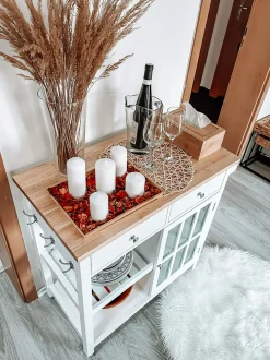 Carrinho De Cozinha Branco Genoa