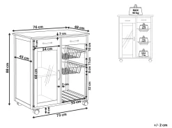 Carrinho De Cozinha Branco Boves