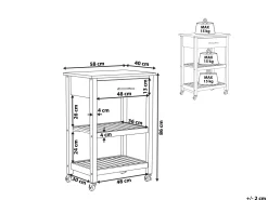 Carrinho De Cozinha Branco Hiuma