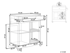 Carrinho De Cozinha Branco Trapani