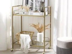 Carrinho De Cozinha Dourado Veneta