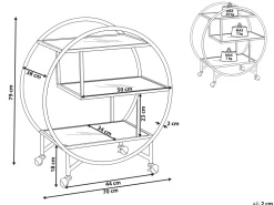 Carrinho De Cozinha Dourado Colton