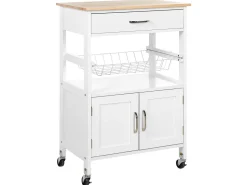 Carrinho De Cozinha Em Madeira Da Clara E Branco Lugo