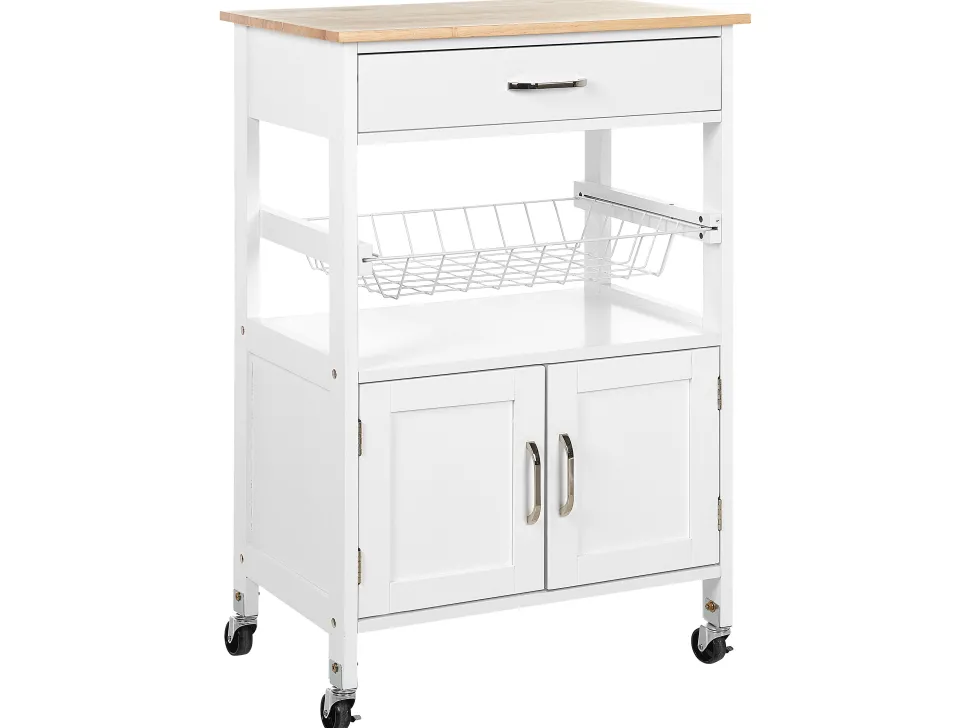 Carrinho De Cozinha Em Madeira Da Clara E Branco Lugo