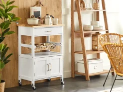 Carrinho De Cozinha Em Madeira Da Clara E Branco Lugo