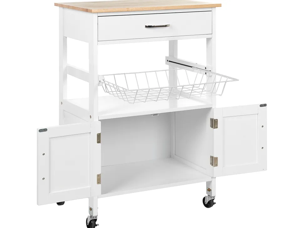 Carrinho De Cozinha Em Madeira Da Clara E Branco Lugo