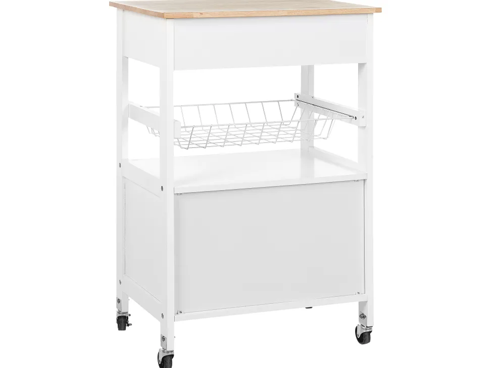 Carrinho De Cozinha Em Madeira Da Clara E Branco Lugo