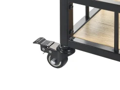 Carrinho De Cozinha Em Madeira Clara E Preto Hullet