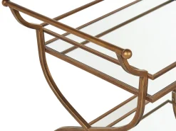 Carrinho De Cozinha Em Metal Dourado Larino