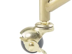 Carrinho De Cozinha Em Metal Dourado Com Tampo De Vidro Kerry