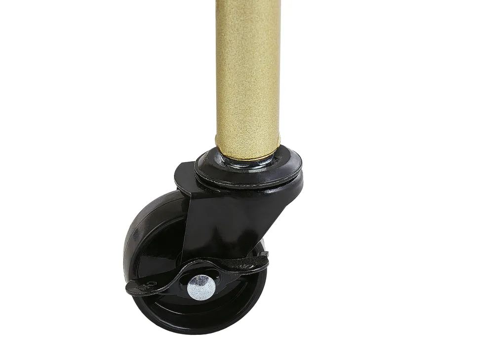 Carrinho De Cozinha Em Metal Dourado Com Efeito Marmorite Shafter