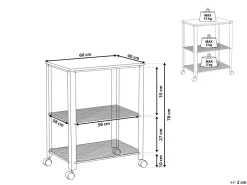 Carrinho De Cozinha Preto Bolzano