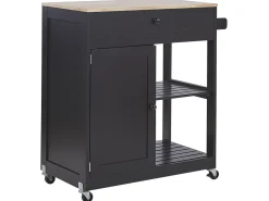 Carrinho De Cozinha Preto Trapani