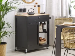 Carrinho De Cozinha Preto Trapani