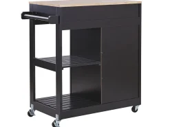 Carrinho De Cozinha Preto Trapani