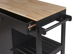 Carrinho De Cozinha Preto Trapani