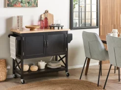 Carrinho De Cozinha Preto Mele