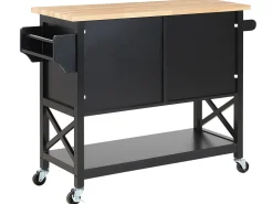 Carrinho De Cozinha Preto Mele