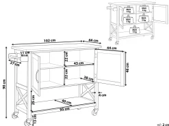 Carrinho De Cozinha Preto Mele