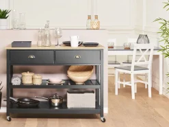 Carrinho De Cozinha Preto Navarino