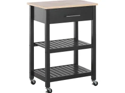 Carrinho De Cozinha Preto Hiuma