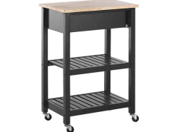 Carrinho De Cozinha Preto Hiuma